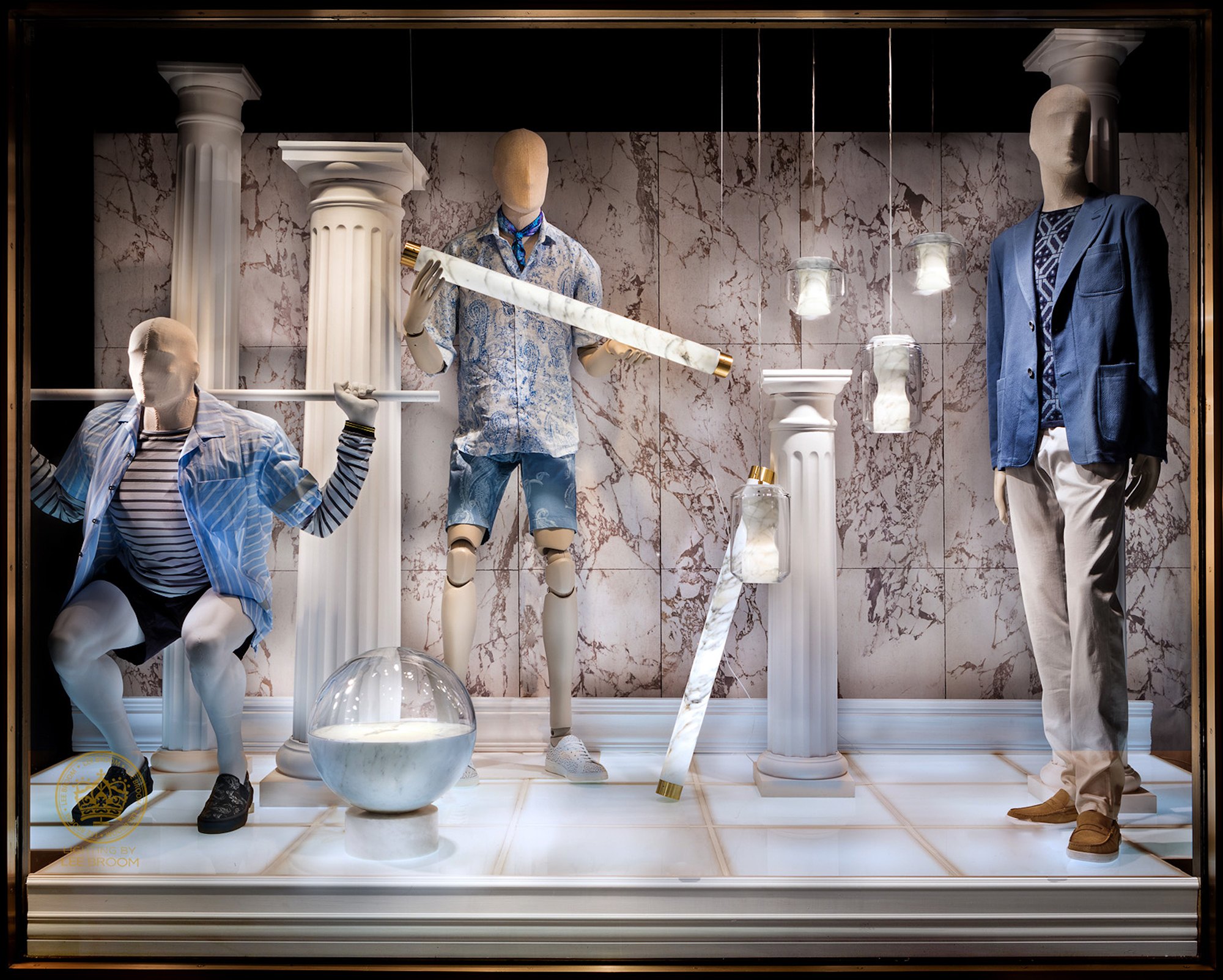 Lee Broom Illuminates Bergdorf Goodman’s Menswear Windows